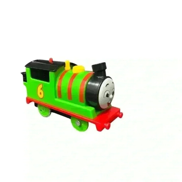 Two Fisher Price Motorized Thomas the Train Trains- Thomas w/ Car & Percy - Picture 2 of 7
